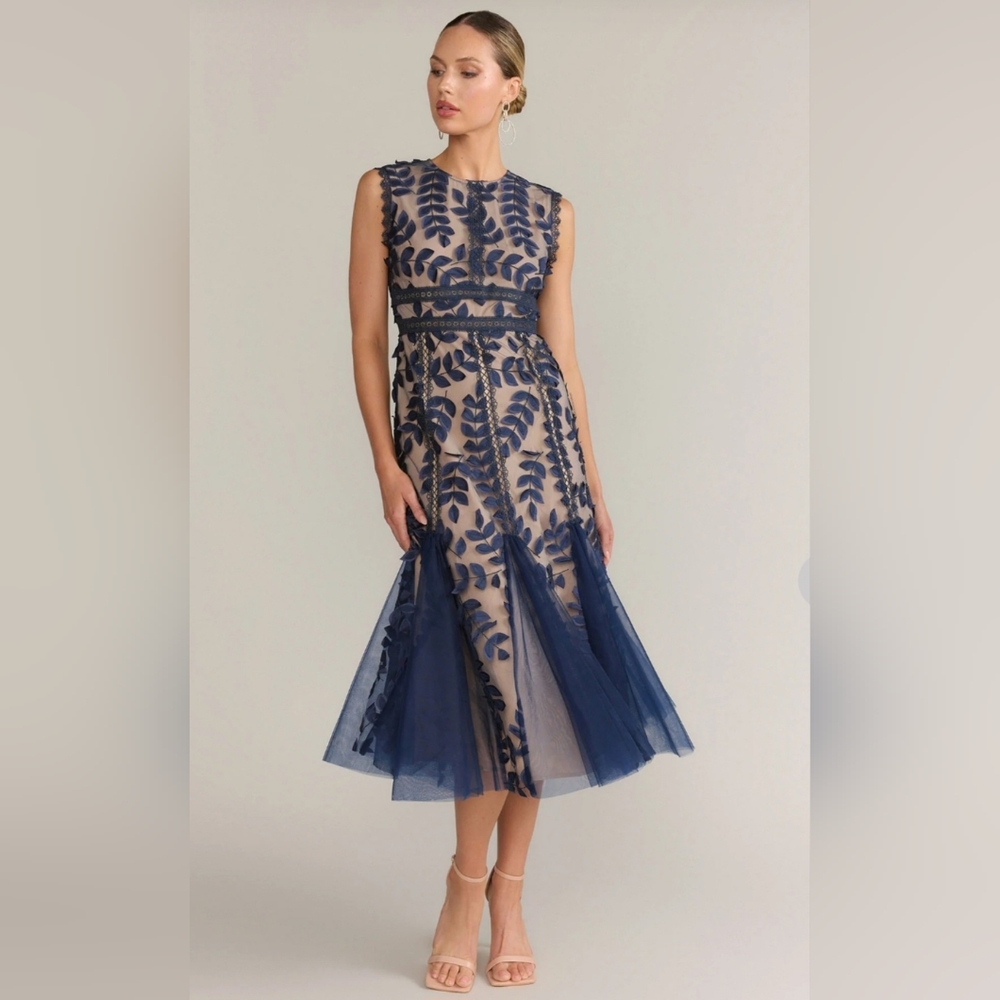 Midi Fit & Flare Mock Neck Sleeveless Dress